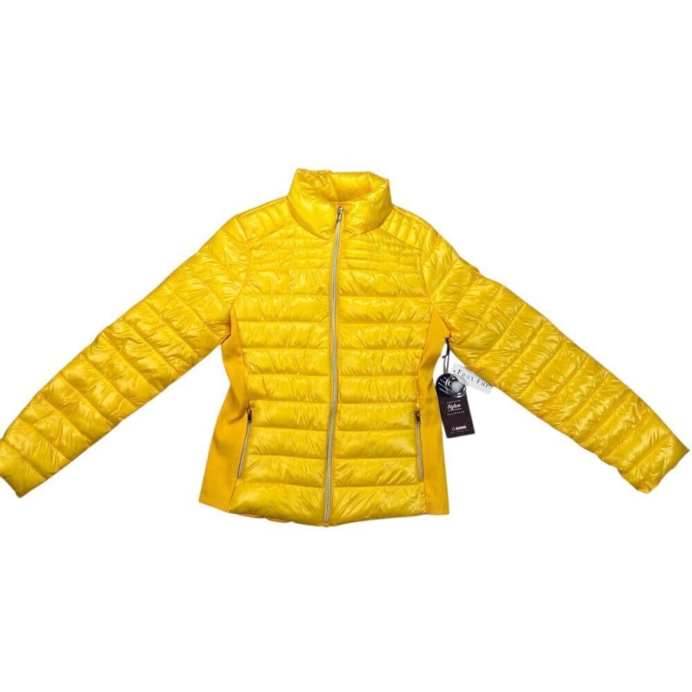 Cisono Los Angeles Medium Women Yellow Puffer Coat Outdoors Hiking
